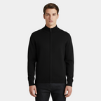 Men's Knit Cardigan with Full-Length Zipper, Long Sleeve, Ribbed Trim - Casual Outerwear for Everyday Wear