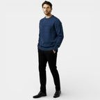 Men's Knit Sweater - Textured Stripe Design - Crew Neck - Casual Wear Essential for Everyday Comfort