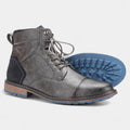 Men's Lace-Up Leather Boots for Casual Wear and Outdoor Activities