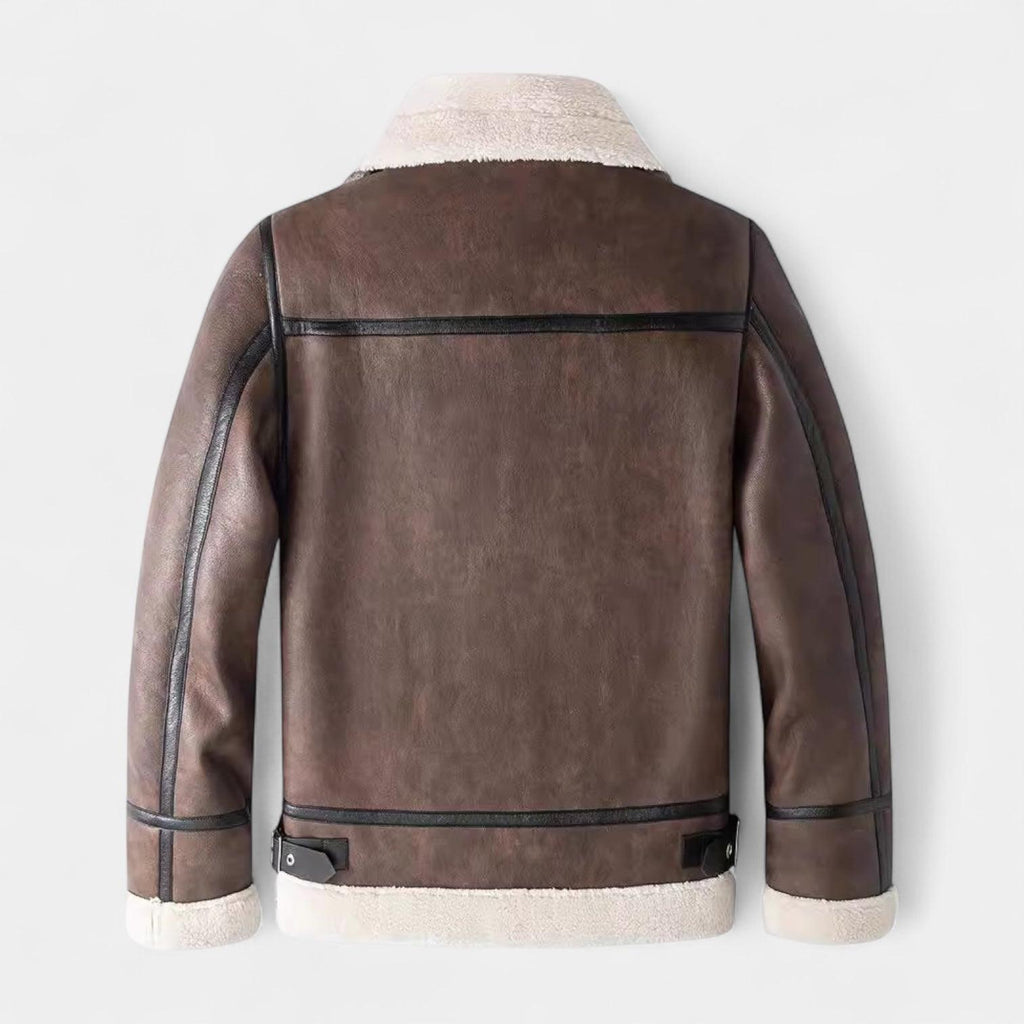Men's Leather Aviator Jacket | Genuine Leather | Classic Design | Casual Outerwear for Men