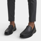 Men's Leather Moccasin Loafers - Comfortable Driving Shoes for Casual Wear