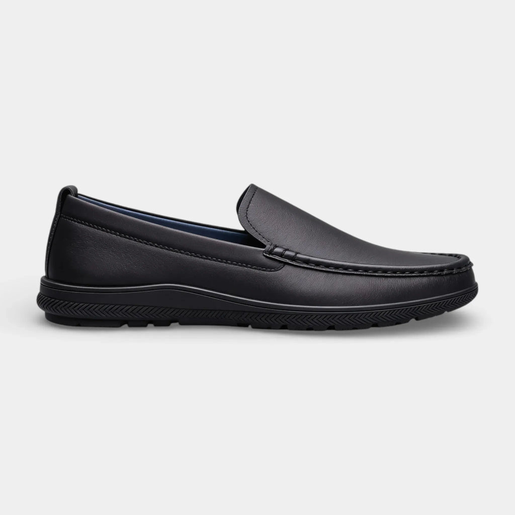 Men's Leather Moccasin Loafers - Comfortable Driving Shoes for Casual Wear