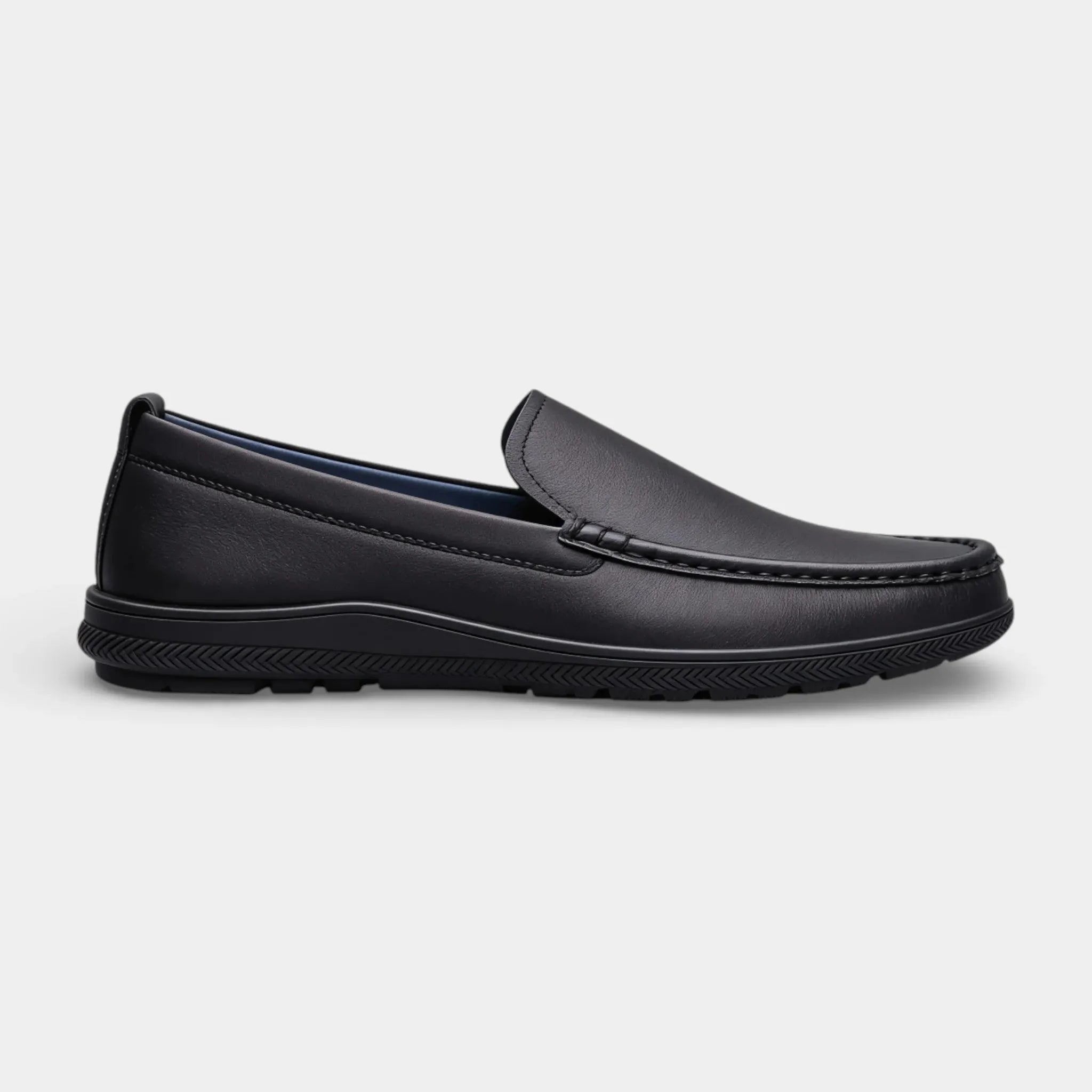 Men's Leather Moccasin Loafers - Comfortable Driving Shoes for Casual Wear