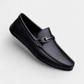 Men's Leather Slip-On Loafers - Formal Business Shoes for Office and Events