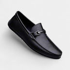 Men's Leather Slip-On Loafers - Formal Business Shoes for Office and Events