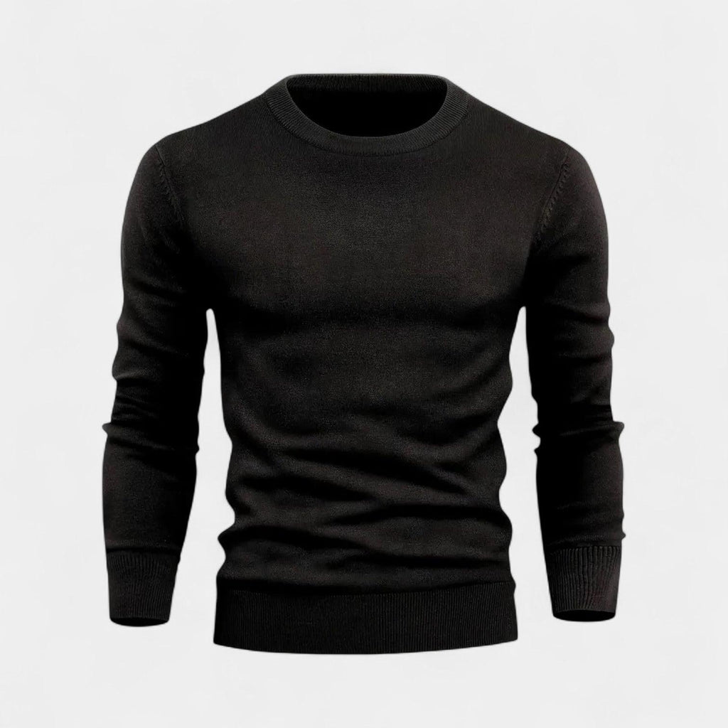 Men's Lightweight Cotton Crew-Neck Sweater - Fine-Knit Jumper for Casual Wear