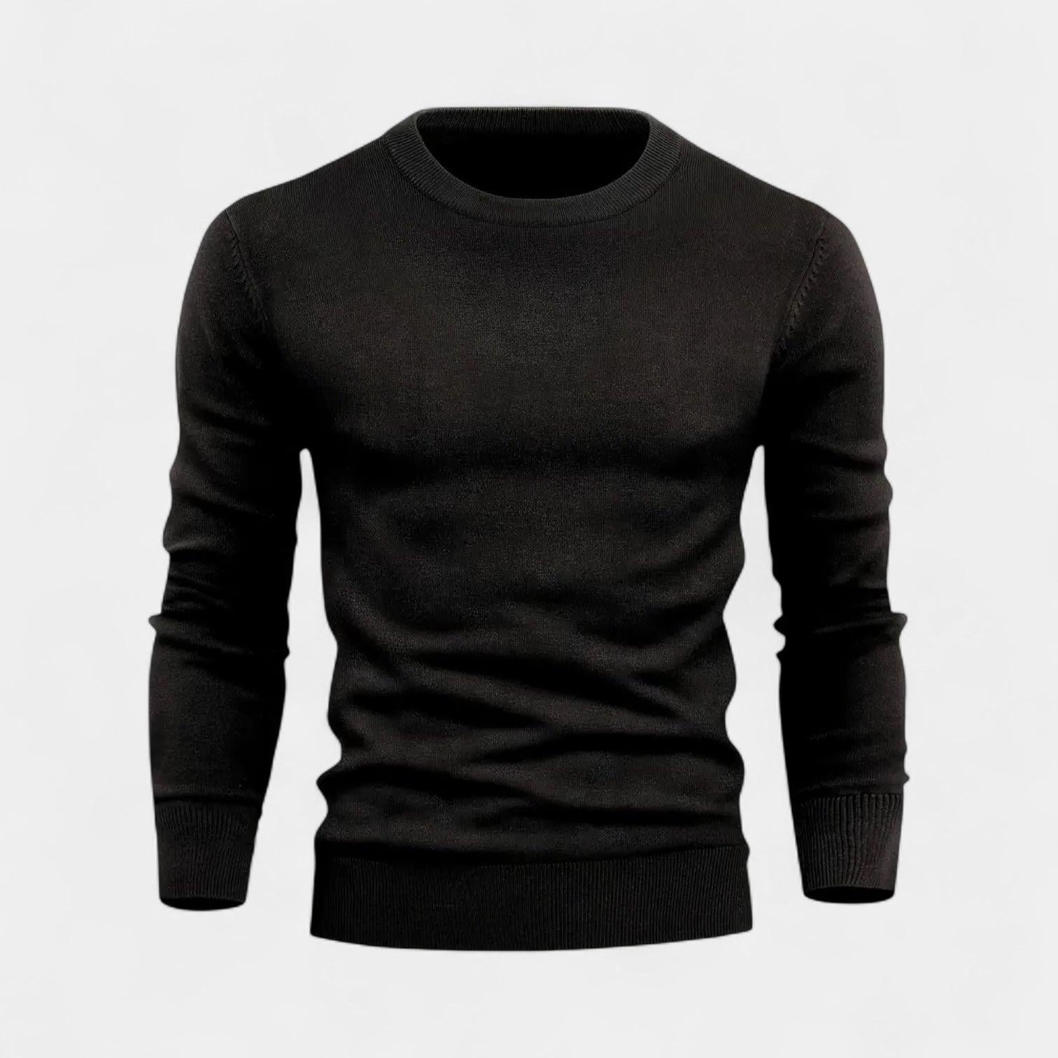 Men's Lightweight Cotton Crew-Neck Sweater - Fine-Knit Jumper for Casual Wear