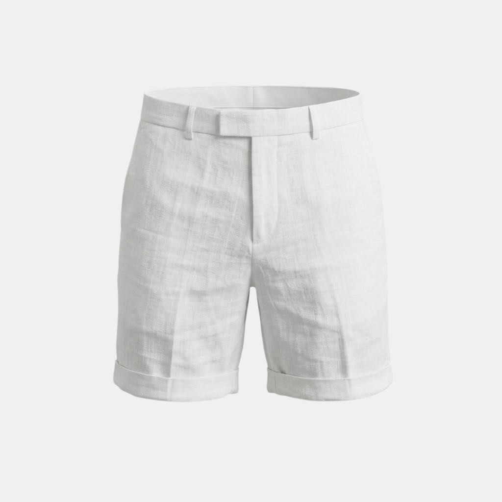 Men's Lightweight Cotton Linen Blend Shorts for Casual Summer Wear