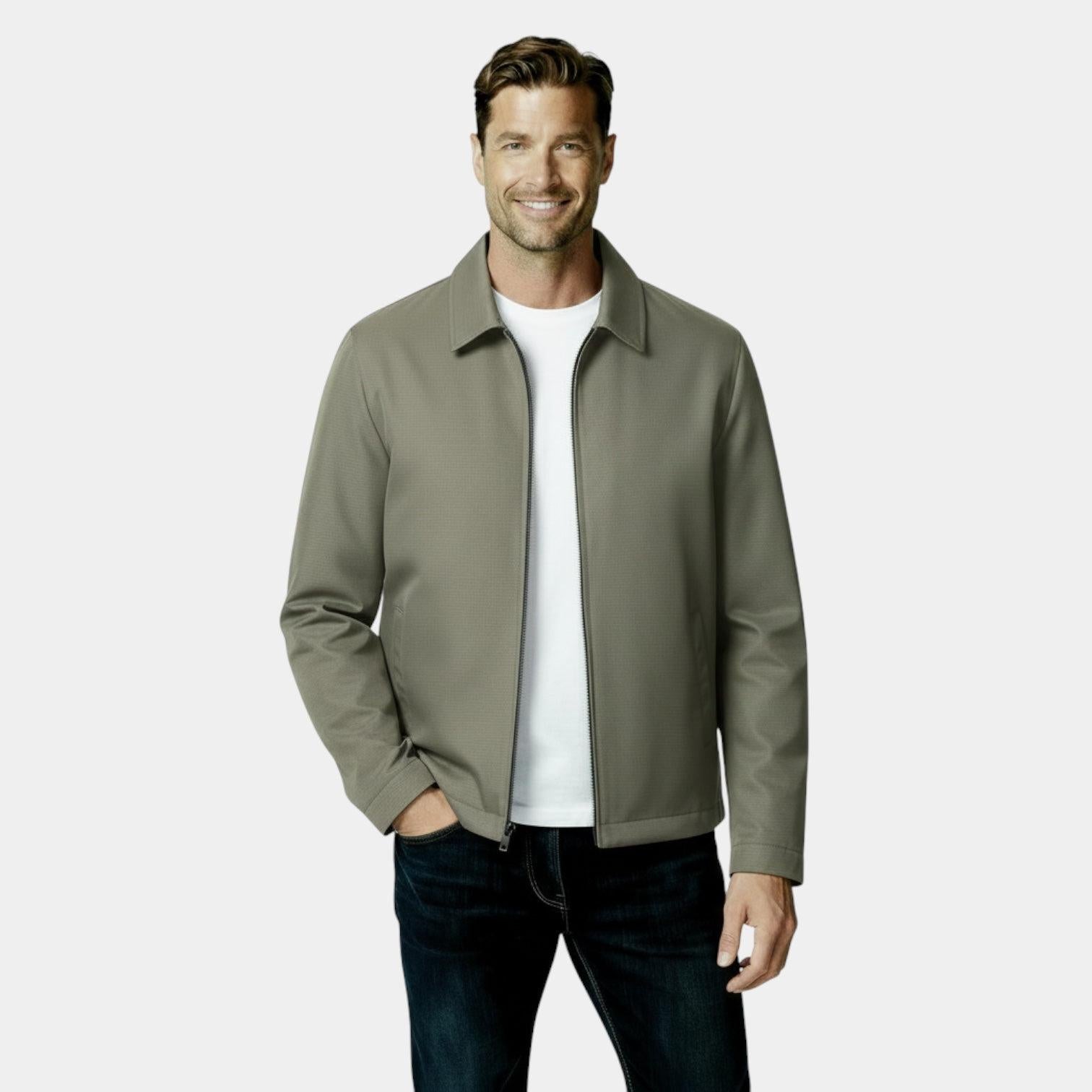 Men's Lightweight Harrington Jacket - Windbreaker Style for Casual Wear - Versatile Outerwear in Multiple Colors