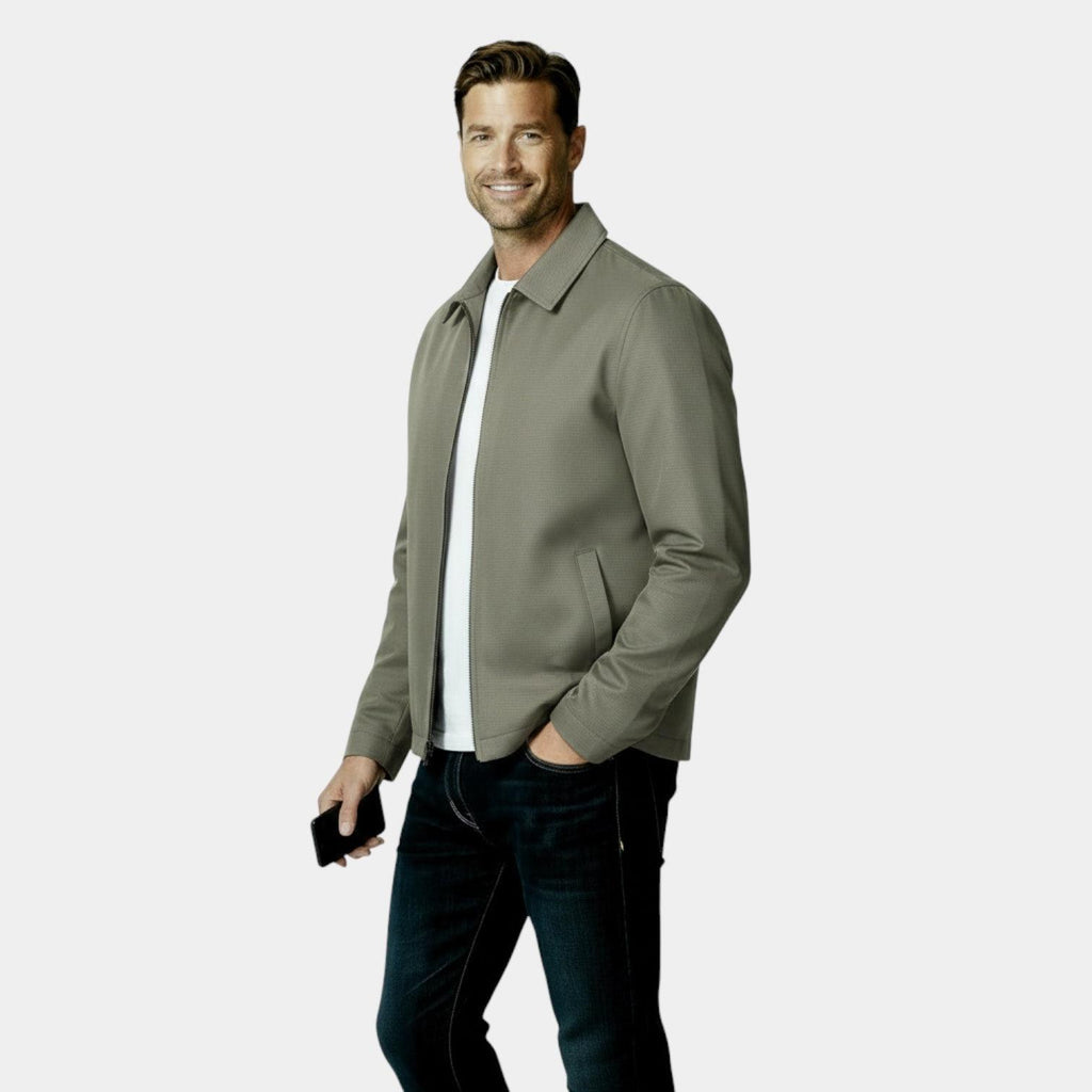 Men's Lightweight Harrington Jacket - Windbreaker Style for Casual Wear - Versatile Outerwear in Multiple Colors