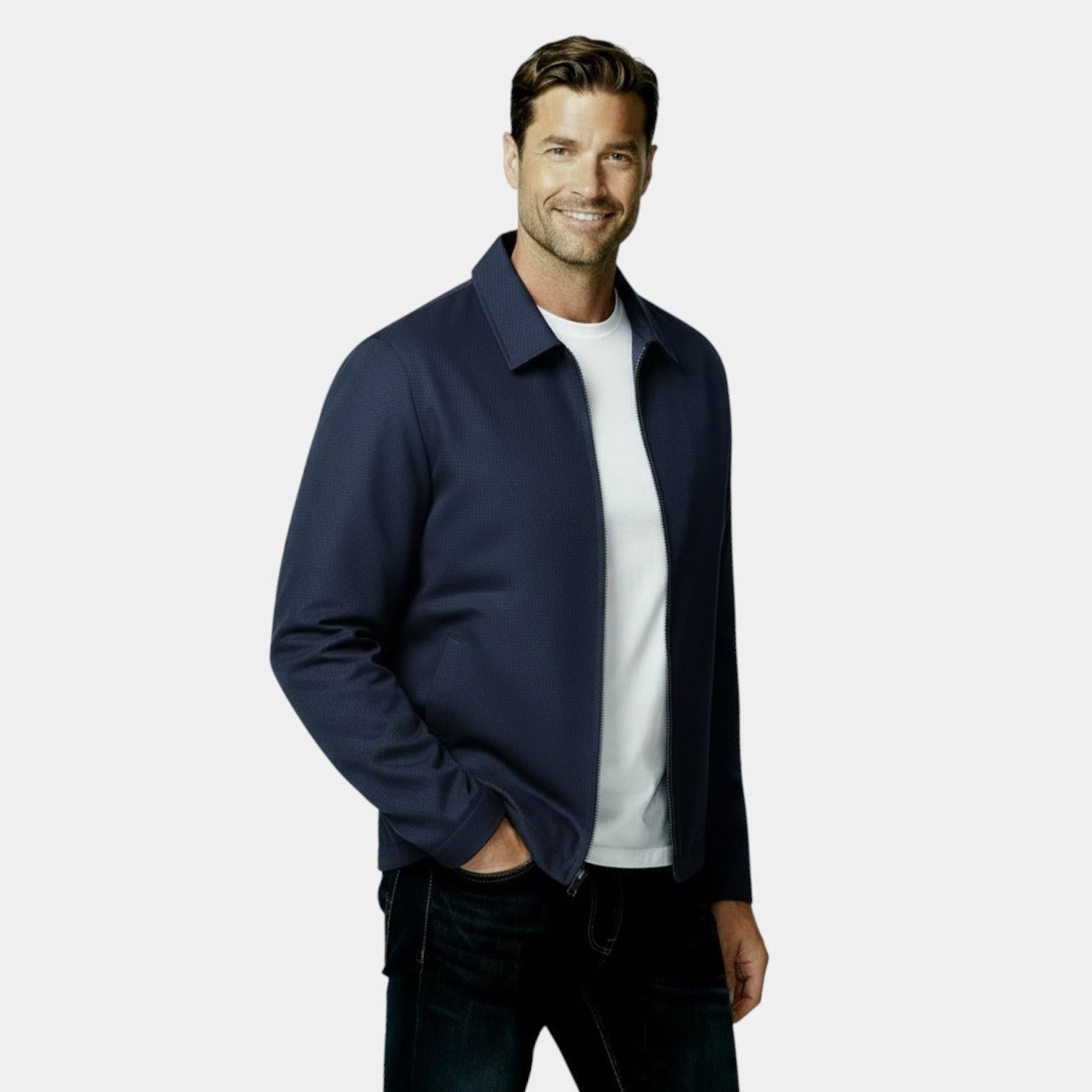 Men's Lightweight Harrington Jacket - Windbreaker Style for Casual Wear - Versatile Outerwear in Multiple Colors