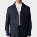 Men's Lightweight Linen Button-Up Jacket - Casual Overshirt for Everyday Wear