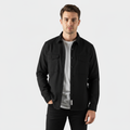 Men's Long-Sleeve Button-Up Shirt in Brushed Cotton for Casual and Formal Wear
