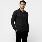 Men's Long Sleeve Polo Shirt - Classic Fit - Soft Cotton - Casual Wear - Available in Multiple Colors