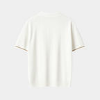 Men's Piqué Polo Shirt - Short Sleeve, Quarter-Zip Design, Ribbed Collar for Casual Wear