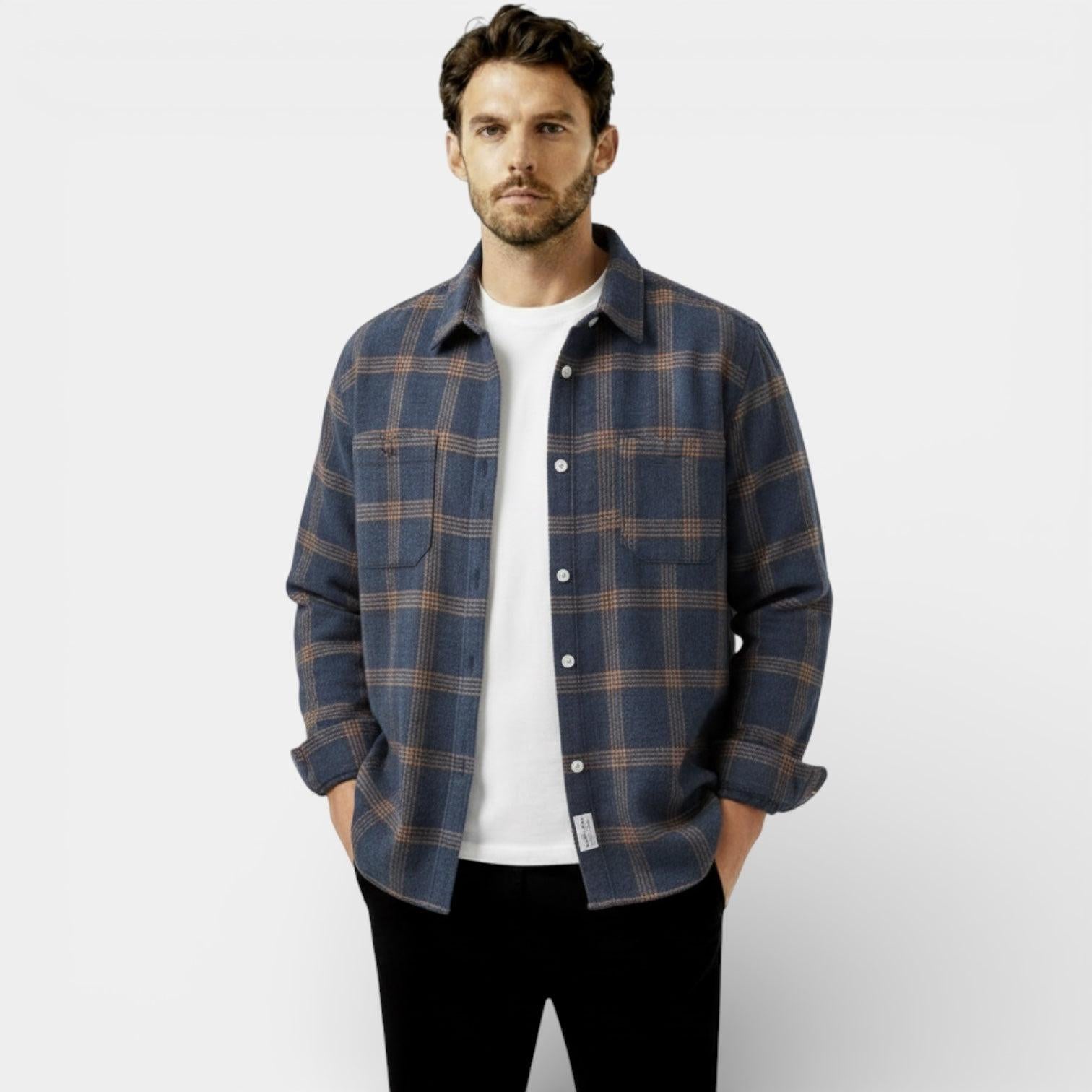 Men's Plaid Flannel Shirt - Soft Brushed Cotton - Classic Check Design - Casual Wear for Everyday Comfort