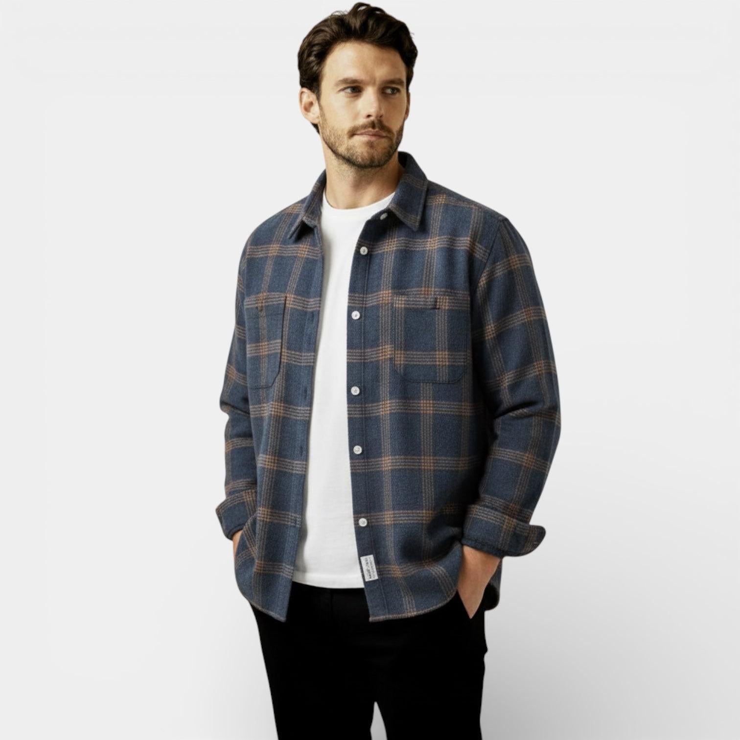 Men's Plaid Flannel Shirt - Soft Brushed Cotton - Classic Check Design - Casual Wear for Everyday Comfort