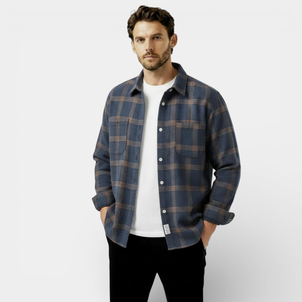 Men's Plaid Flannel Shirt - Soft Brushed Cotton - Classic Check Design - Casual Wear for Everyday Comfort