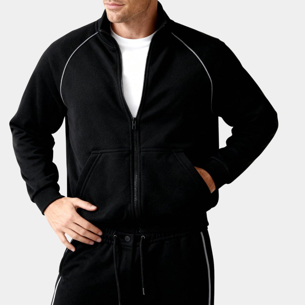 Men's Premium Zip Jacket and Slim Joggers Tracksuit Set for Activewear and Casual Outfits