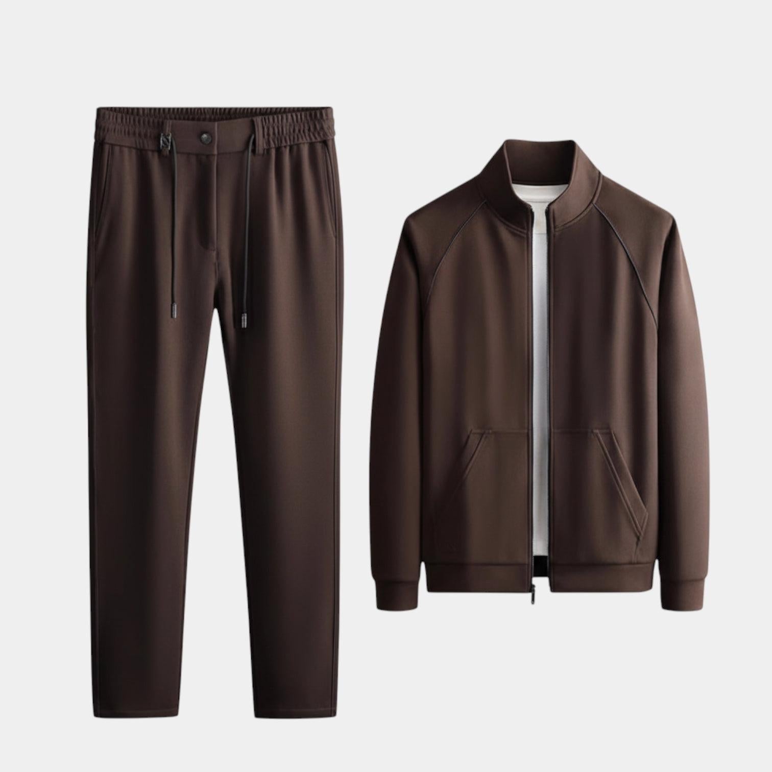 Men's Premium Zip Jacket and Slim Joggers Tracksuit Set for Activewear and Casual Outfits