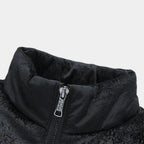 Men's Quilted Puffer Jacket with Faux Fur Lining for Winter Warmth and Comfort
