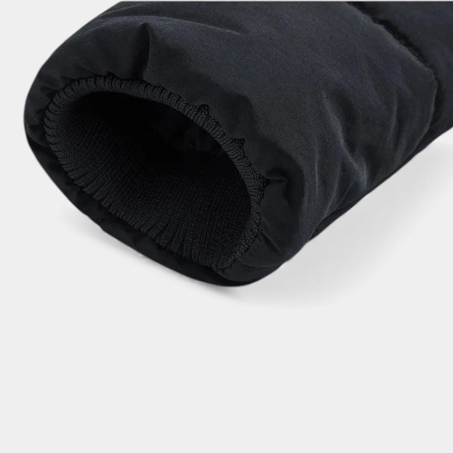Men's Quilted Puffer Jacket with Faux Fur Lining for Winter Warmth and Comfort