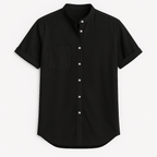 Men's Relaxed Fit Linen Short-Sleeve T-Shirt for Casual Wear