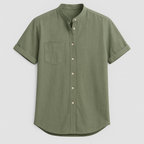 Men's Relaxed Fit Linen Short-Sleeve T-Shirt for Casual Wear