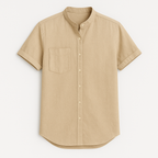 Men's Relaxed Fit Linen Short-Sleeve T-Shirt for Casual Wear