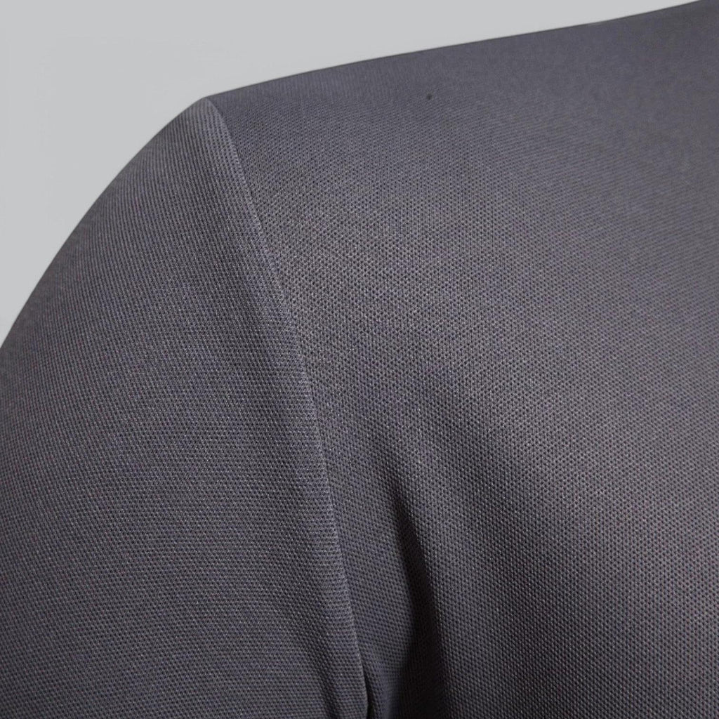 Men's Slim Fit Stretch Long-Sleeve Polo Shirt with Anti-Odor Fabric for Performance and Active Wear