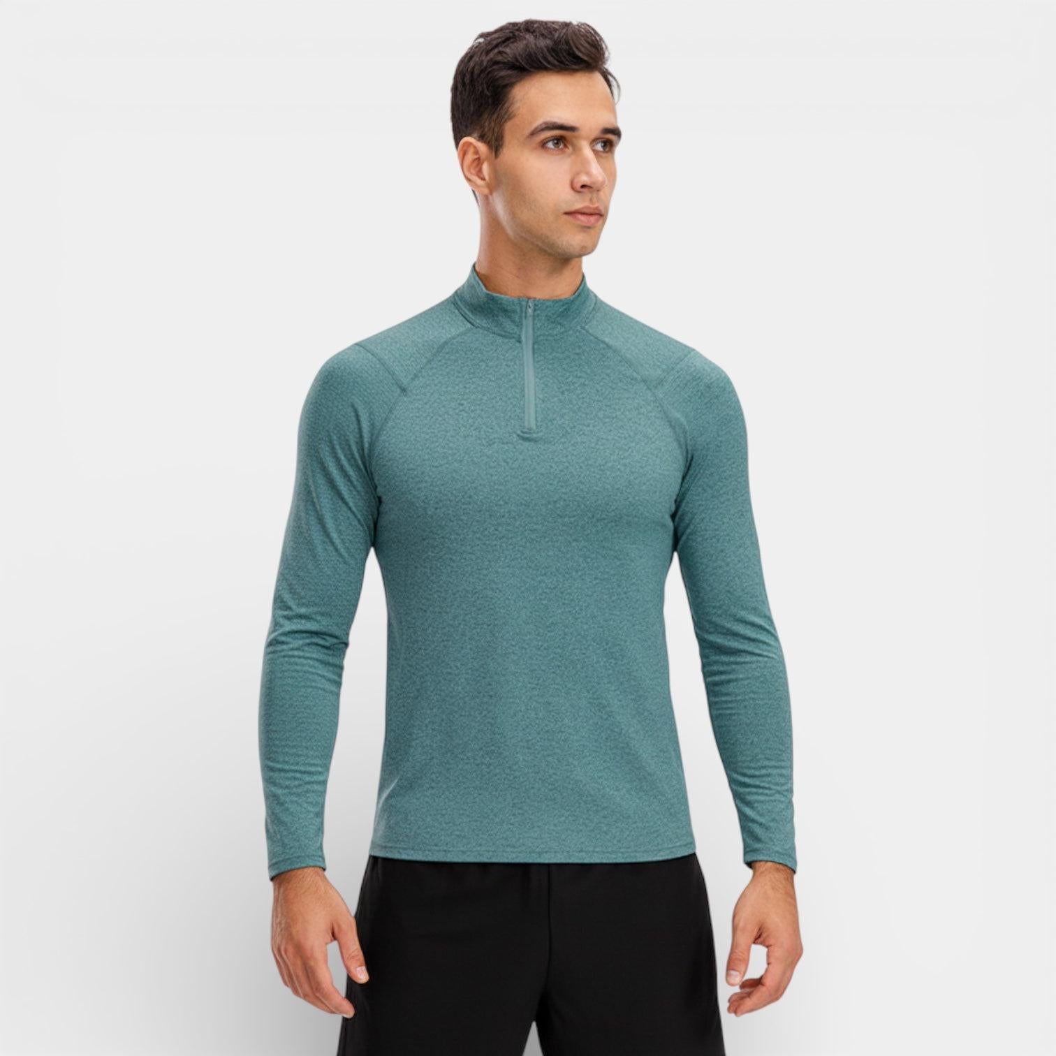 Men's Stretch Performance Quarter Zip Shirt - Moisture-Wicking Sport Top for Activewear and Outdoor Activities