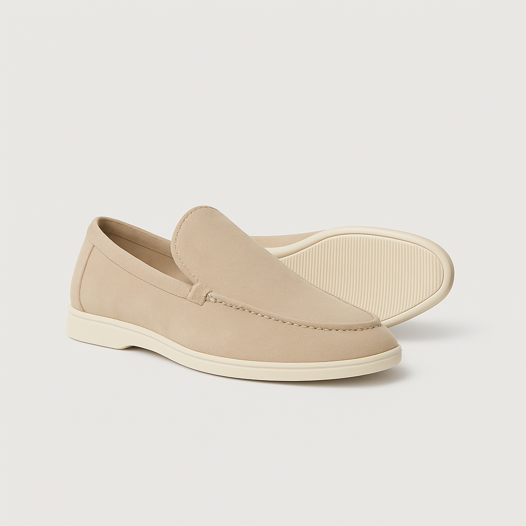 Men's Suede Leather Moccasin Loafers - Comfortable Slip-On Shoes for Casual Wear