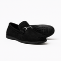 Men's Suede Leather Moccasin Loafers for Business Casual Wear - Comfortable Slip-On Design