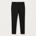 Men's Tailored Straight-Leg Trousers with Elastic Waistband for Comfortable Everyday Wear