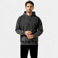 Men's Vintage Washed Hoodie - Relaxed Fit Cotton Blend - Casual Wear for Everyday Comfort