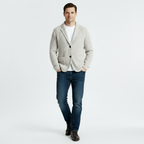 Men's Waffle Knit Cardigan - Soft Textured Two-Button Sweater Jacket for Casual Wear and Layering