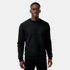 Men's Waffle Knit Sweater - Crew Neck Jumper - Cozy Casual Knitwear for Everyday Wear