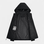 Men's Waterproof Windproof Jacket with Adjustable Hood for Outdoor Activities and Travel