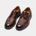 Men's Wingtip Brogue Shoes in Faux Leather for Formal and Casual Wear