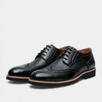 Men's Wingtip Brogue Shoes in Faux Leather for Formal and Casual Wear