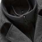 Men's Wool-Blend Overcoat – Tailored Button-Up Winter Coat for Cold Weather Wear