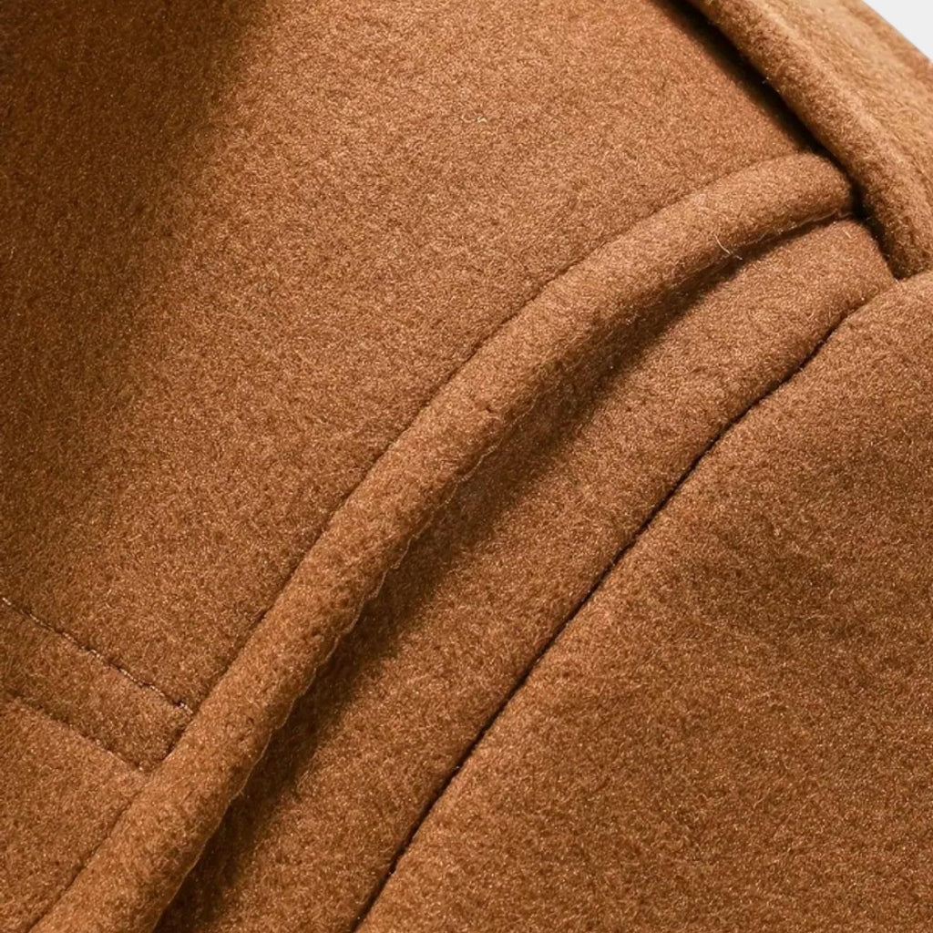 Men's Wool-Blend Overcoat – Tailored Button-Up Winter Coat for Cold Weather Wear