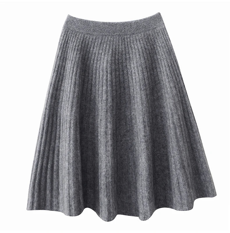 Merino Wool A-Line Skirt for Everyday Wear - Comfortable and Stylish Women's Fashion