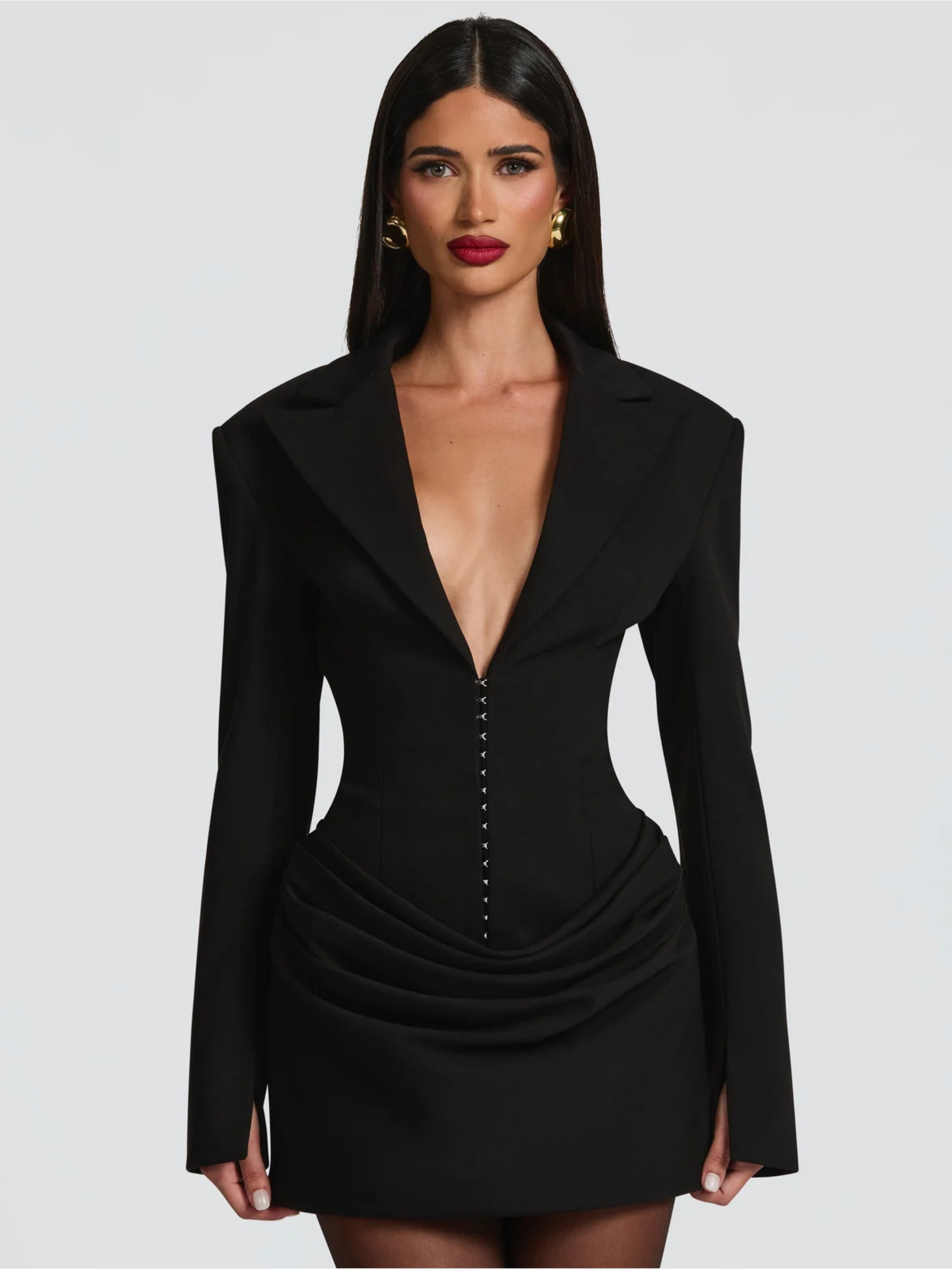 Mini Blazer Dress in Soft Fabric - Stylish Casual Wear for Women