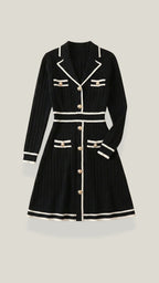 Mini Dress with Contrast Trim - Lightweight Fabric, Casual Style for Everyday Wear
