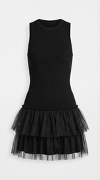 Mini Tulle Dress with High Neck Design for Special Occasions and Parties