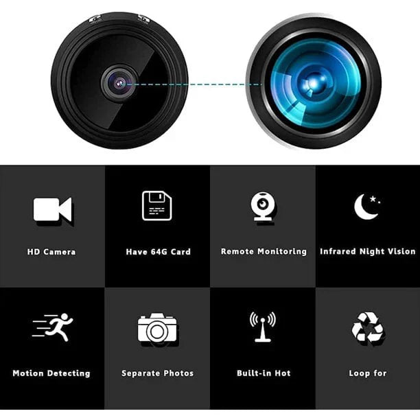 Mini Wireless Magnetic Camera with Audio – Home Office, Holiday Use