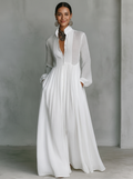 Minimalist Cotton Linen Maxi Dress Women UK – Wedding Guest Garden Party Evening Gown, Resort Holiday