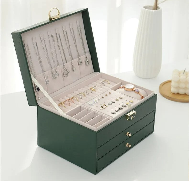 Multilayer Leather Jewellery Box | Organised Storage – Home, Gift