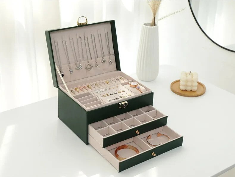 Multilayer Leather Jewellery Box | Organised Storage – Home, Gift